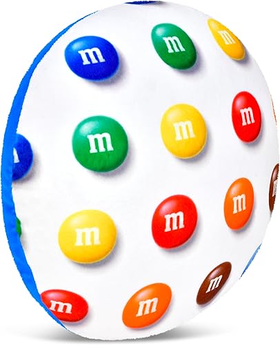 Miniatura 5 de iscream M&M's - Mini almohada de forro polar de felpa de 10.5 pulgadas con detalles bordados, color azul