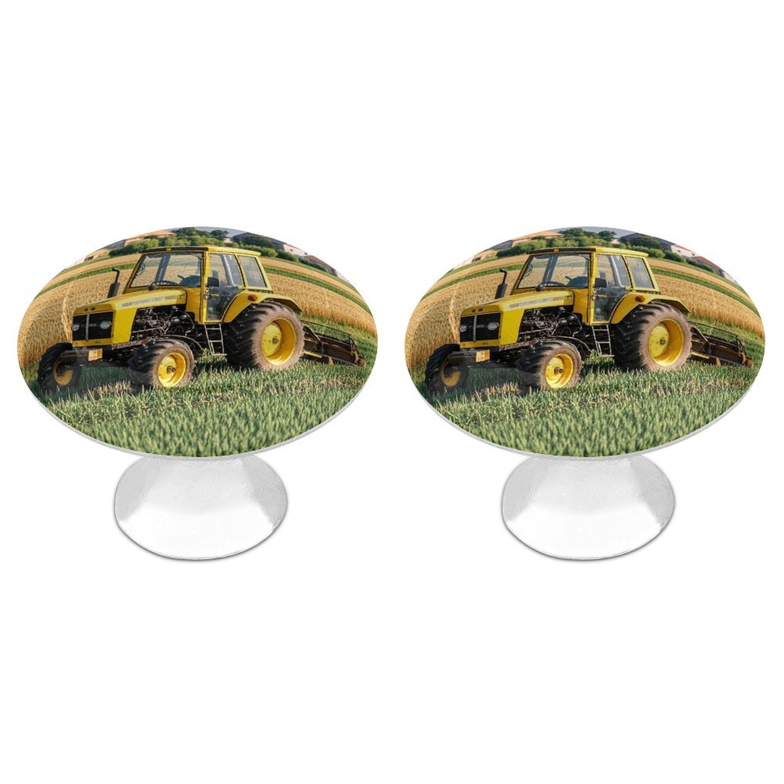 FekiLoot Tractor Farm Cabinet Knob Kitchen Drawer Knob Stainless Steel Round Drawer Pulls Modern Cabinet Hardware Vintage Dresser Drawer for Kitchen Bathroom Closet Dresser Cabinets