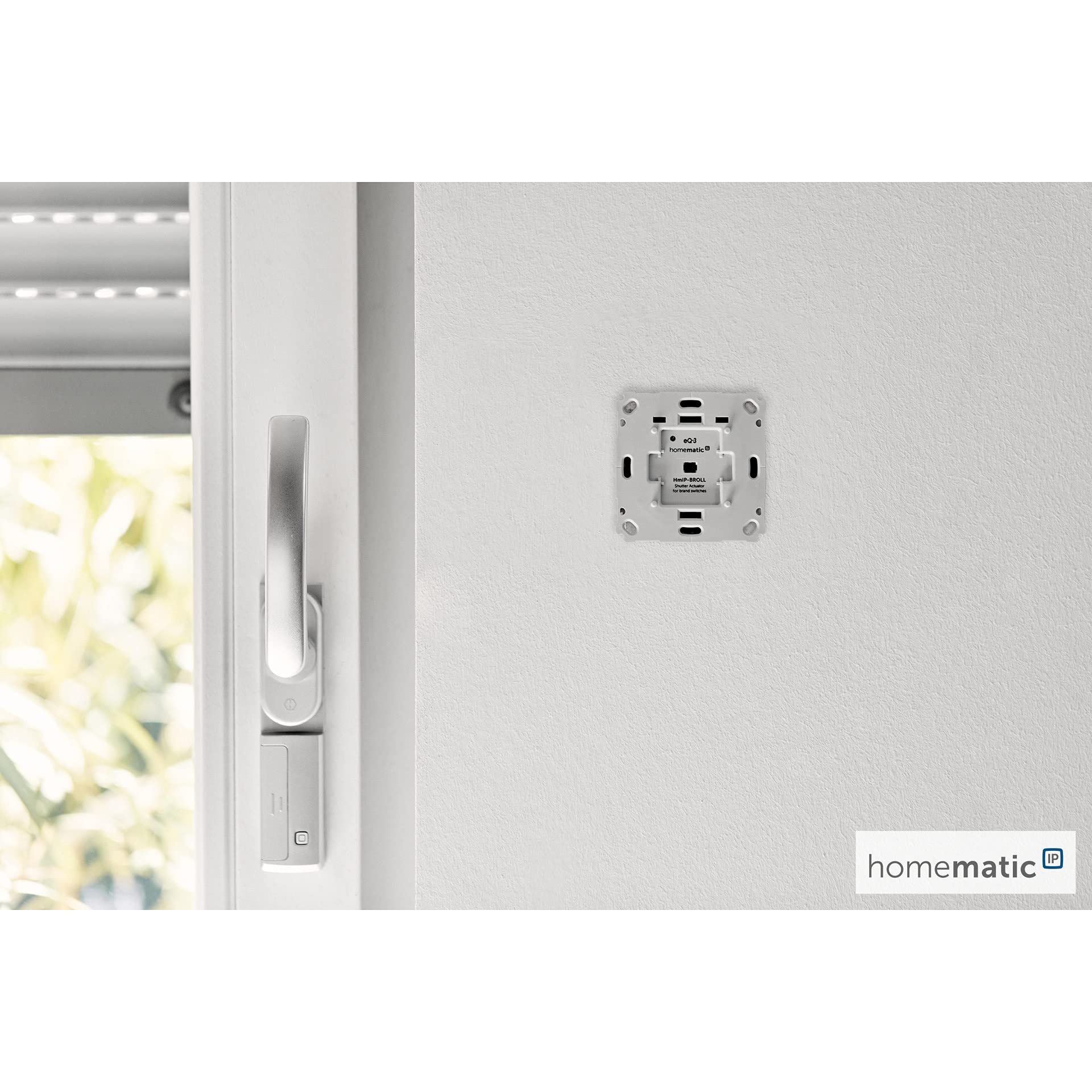 Homematic IP Set mit Smart Home Zentrale CCU3 und 2X Rollladenaktor für Markenschalter