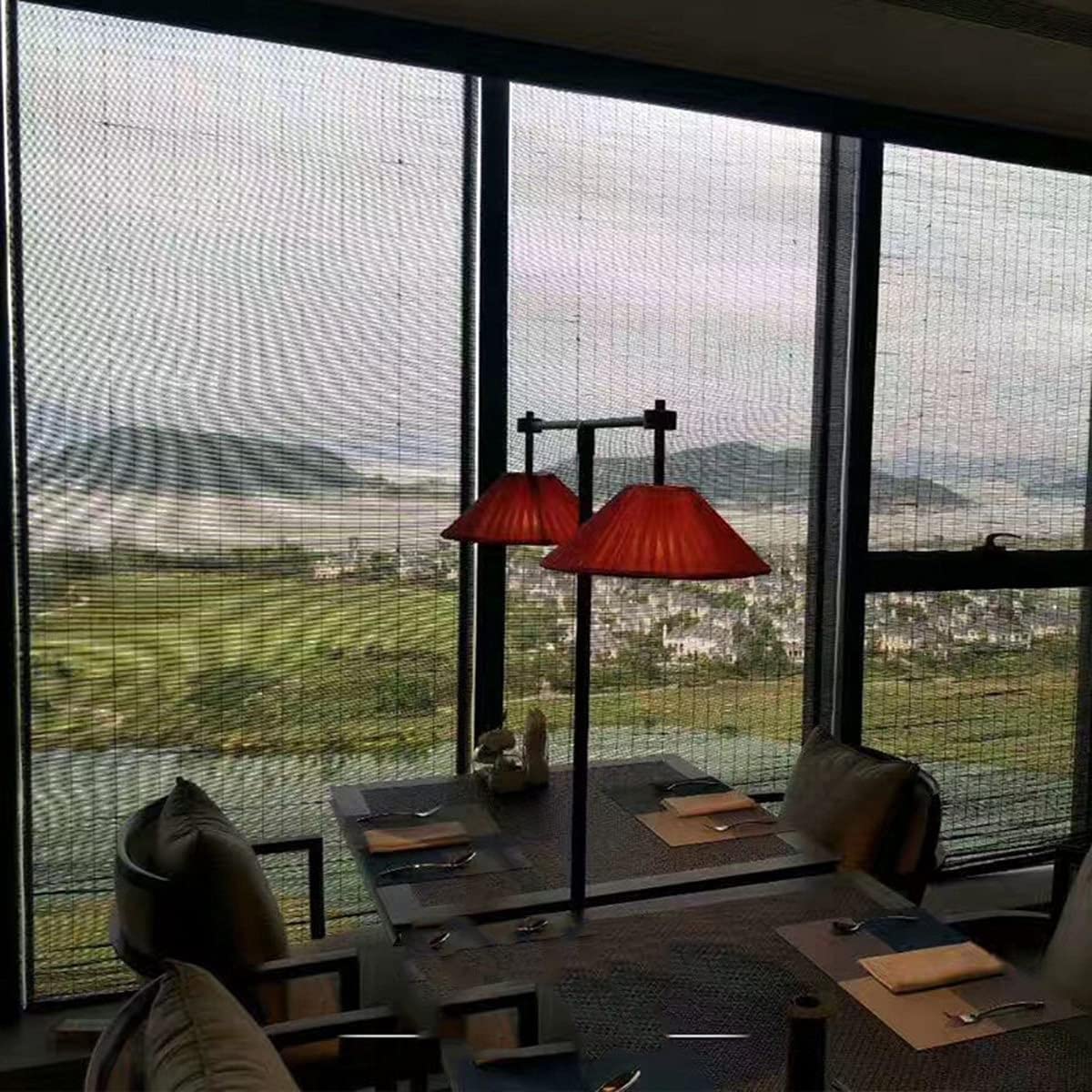 Czarne rolety bambusowe do okien, filtrujące światło, zasłony przeciwsłoneczne na balkon, do hotelu, restauracji, prywatność i pyłoszczelne rolety, 58-140 cm szerokości