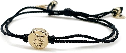 Miniatura 2 de St Michael Archangel Coin Medal on Adjustable Red Cord Wrist Adjustable Bracelet (Black)