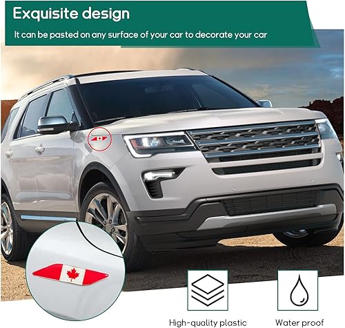 Miniatura 10 de Dickno 2 emblemas de bandera tricolor 3D, emblema de aluminio para guardabarros delanteros de automóvil, calcomanías para automóviles y calcomanías