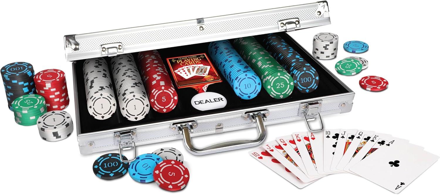 Ambassador ProPoker 300 11.5g Numbered Poker Chips in Aluminum Case