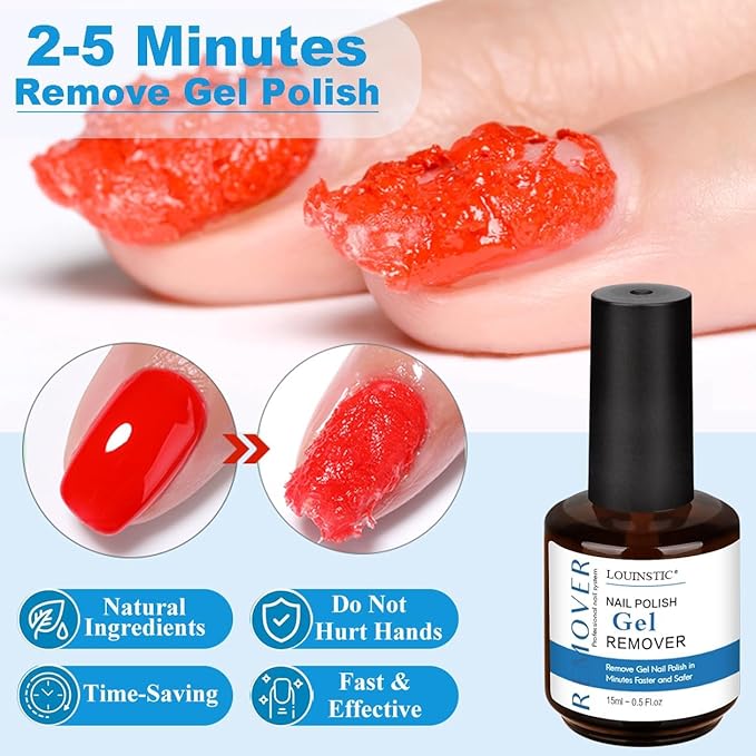 Removedor de Esmalte en Gel LOUINSTIC 2 Pack 30ml Sin Acetona miniatura 2