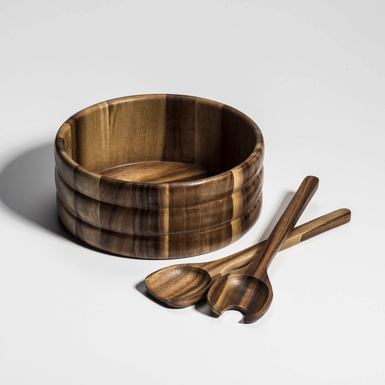 Kalmar Home Saladier avec Couverts en Bois d'Acacia