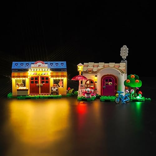 BrickBling LED Light Kit Compatible with L-e-g-o Animal Crossing Nook’s Cranny & Rosie's House, Creative Light Compatible with L-e-g-o 77050-No Model Included