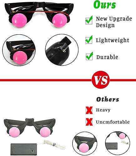 Miniatura 5 de Nabobs Disfraz de la parca para niños, disfraces aterradores con ojos rojos brillantes, cosplay de Halloween con juguetes de plástico para niños y