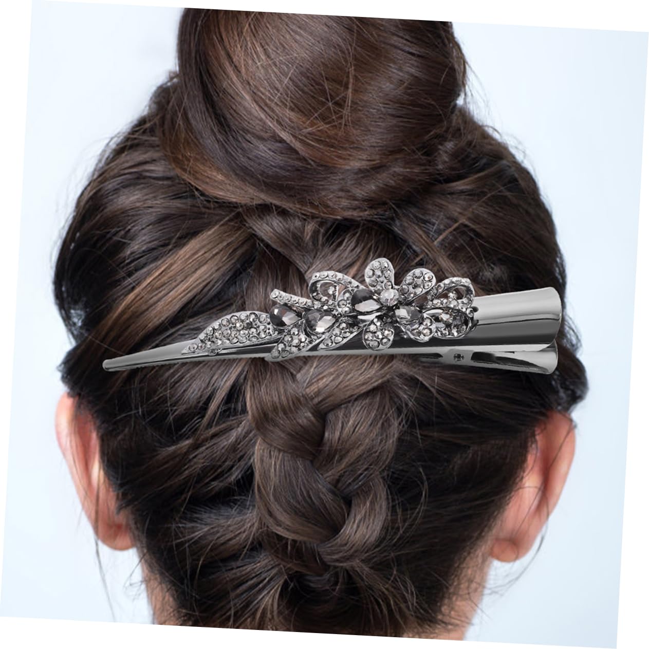 FOMIYES 6 Piezas Clip De Cuerno De Cristal Pinzas De Cabello Pinzas Para El Cabello Para Peinar Decorativas Para El o De Las Mujeres o Brillante Decorar Metal Pedrería