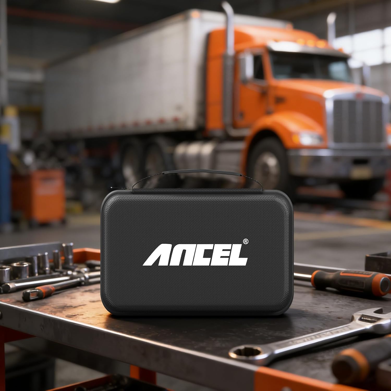 ANCEL Large Hard Protective Case Storage Box for HD7000 Elite 7'' Heavy Duty Truck Scanner (Only The Case)