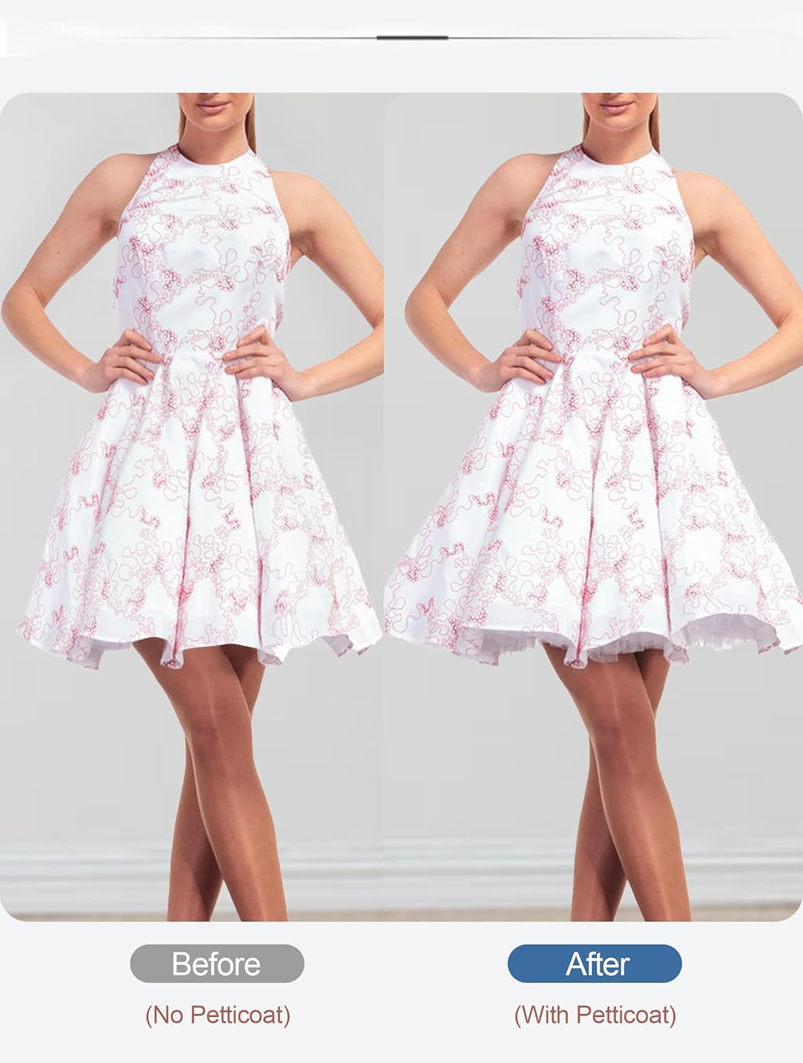 Vlazom Women’s Petticoat Skirts Tulle Tutu Underskirts Chiffon Half Slips Fluffy Layer Prom Puff Skirt S-3XL - Image 4