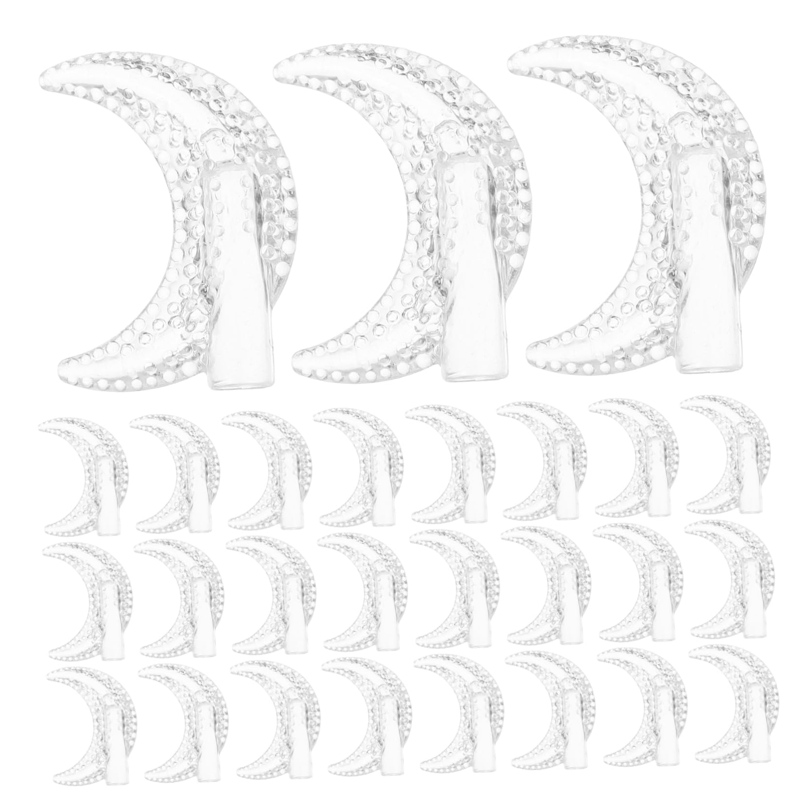 VICASKY 100Pcs Moon Shaped Plastic Light Bulb Covers for String Lights Decorative Lamp Shades for Party and Projects Replacement Accessories for Fairy Lights and Home Decor