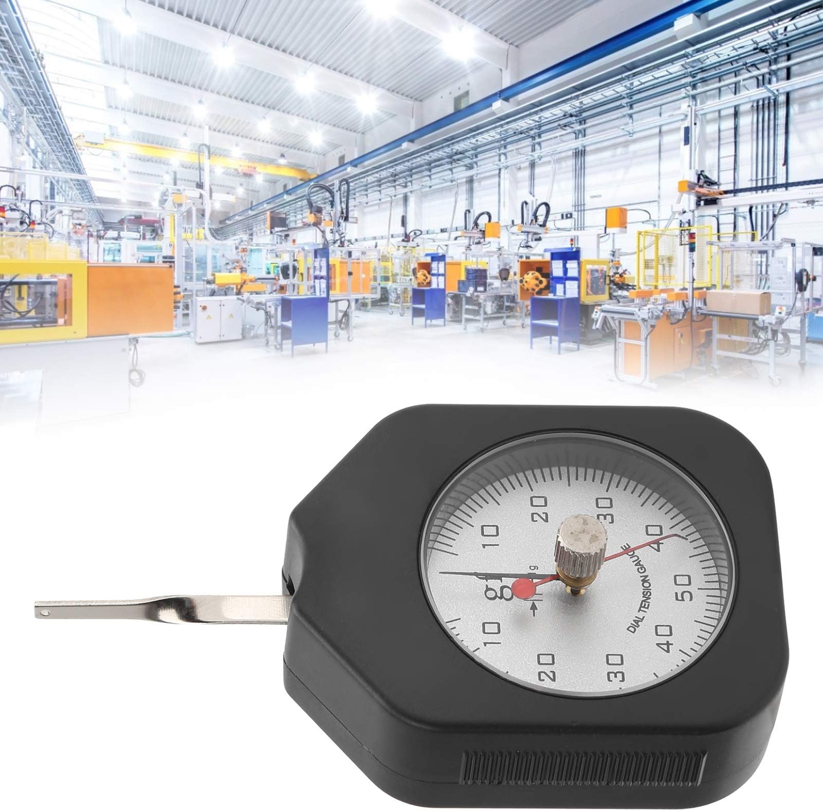 SEG‑50‑2 Dial Tension Gauge,Double‑Needle Switch Measuring Dynamometer Tensiometer ABS Alloy Tension Meter Gauge 50g Gram Tension Meter for Testing Pressure