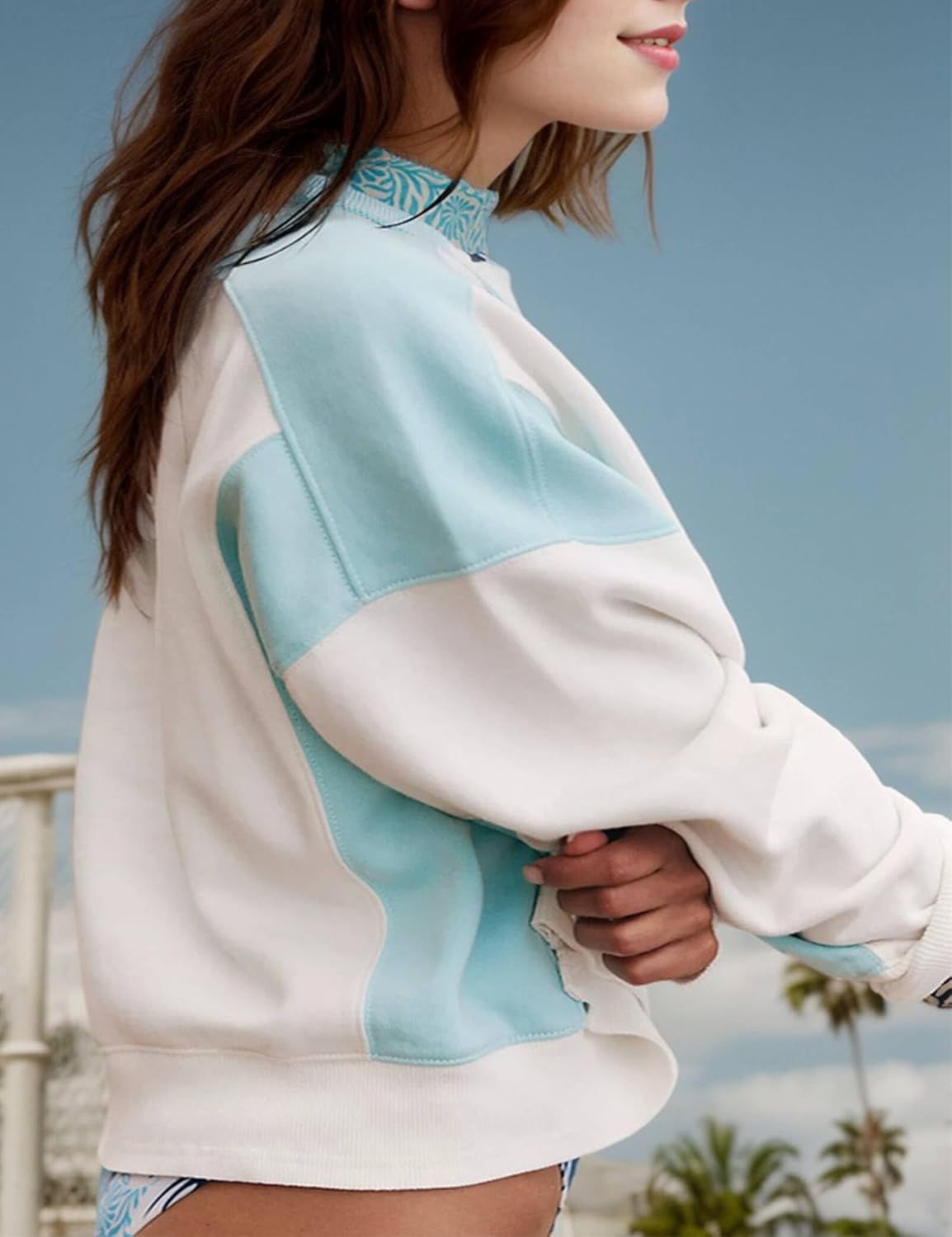 Sudadera Corta Oversize De Colores