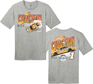 Checkered Flag Sports Ross Chastain #1 NASCAR 2024 Chicago Race Peach Paint Scheme 2 Sided Racing T-Shirt
