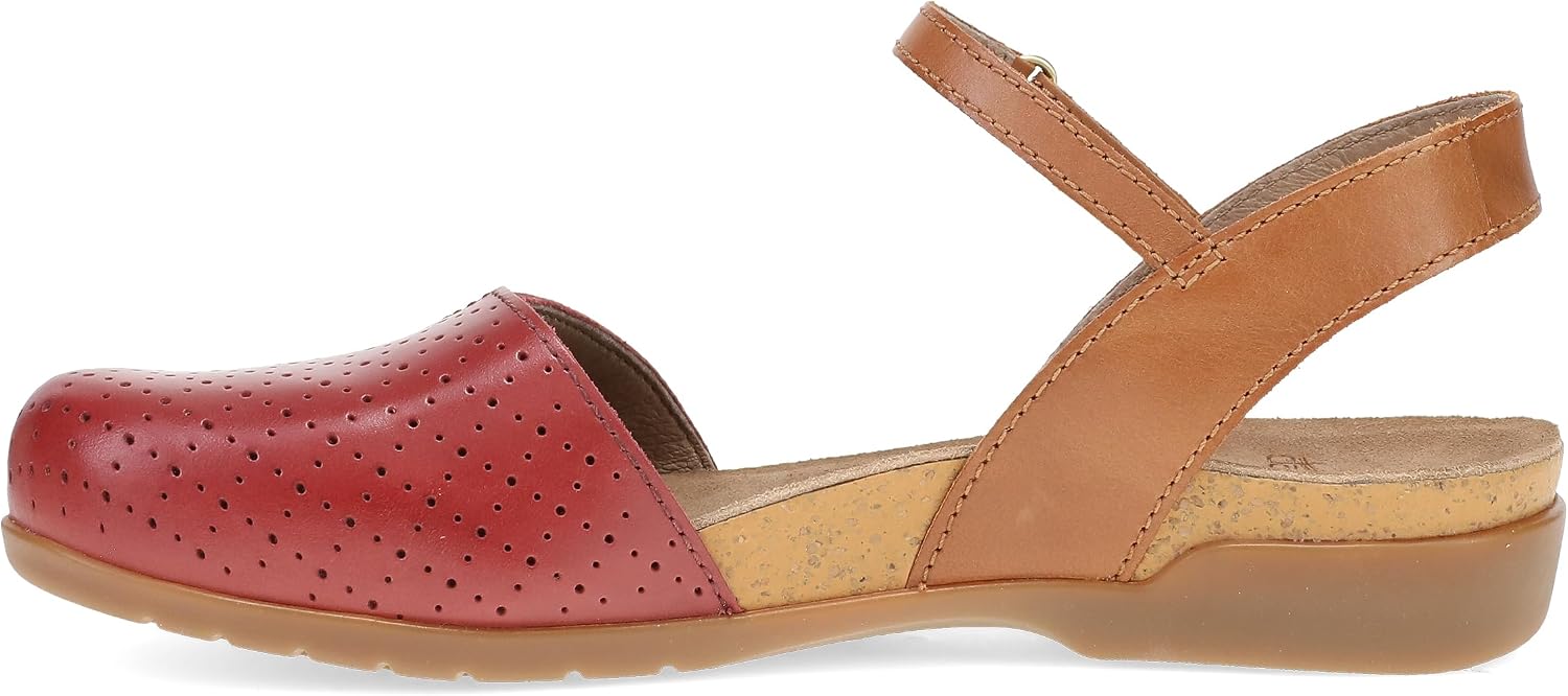 Dansko Rowan Sandal for Women – Memory Foam and Cork Footbed for Comfort and Arch Support – Lightweight Rubber Outsole for Long-Lasting Wear – Versatile Casual to Dressy Footwear