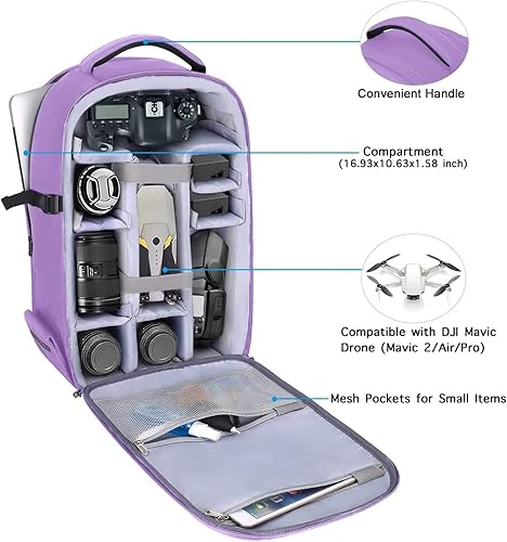 Miniatura 137 de MOSISO Mochila para cámaras réflex digital de un solo objetivo, réflex de un solo objetivo o sin espejo, funda rígida impermeable de 15 a 16