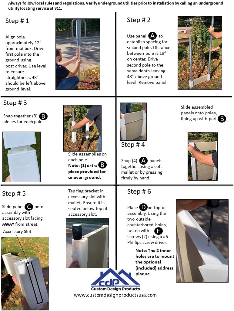 Mailbox Protector - Pre-Assembled, No Dig, Keep Safe from Snowplow, Made in USA (Tan)
