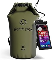 Vista 49 de Earth Pak Bolsa Seca Impermeable - Mochila Impermeable de Cierre Enrollable Superior Mantiene el Equipo Seco para Kayak con Funda Impermeable