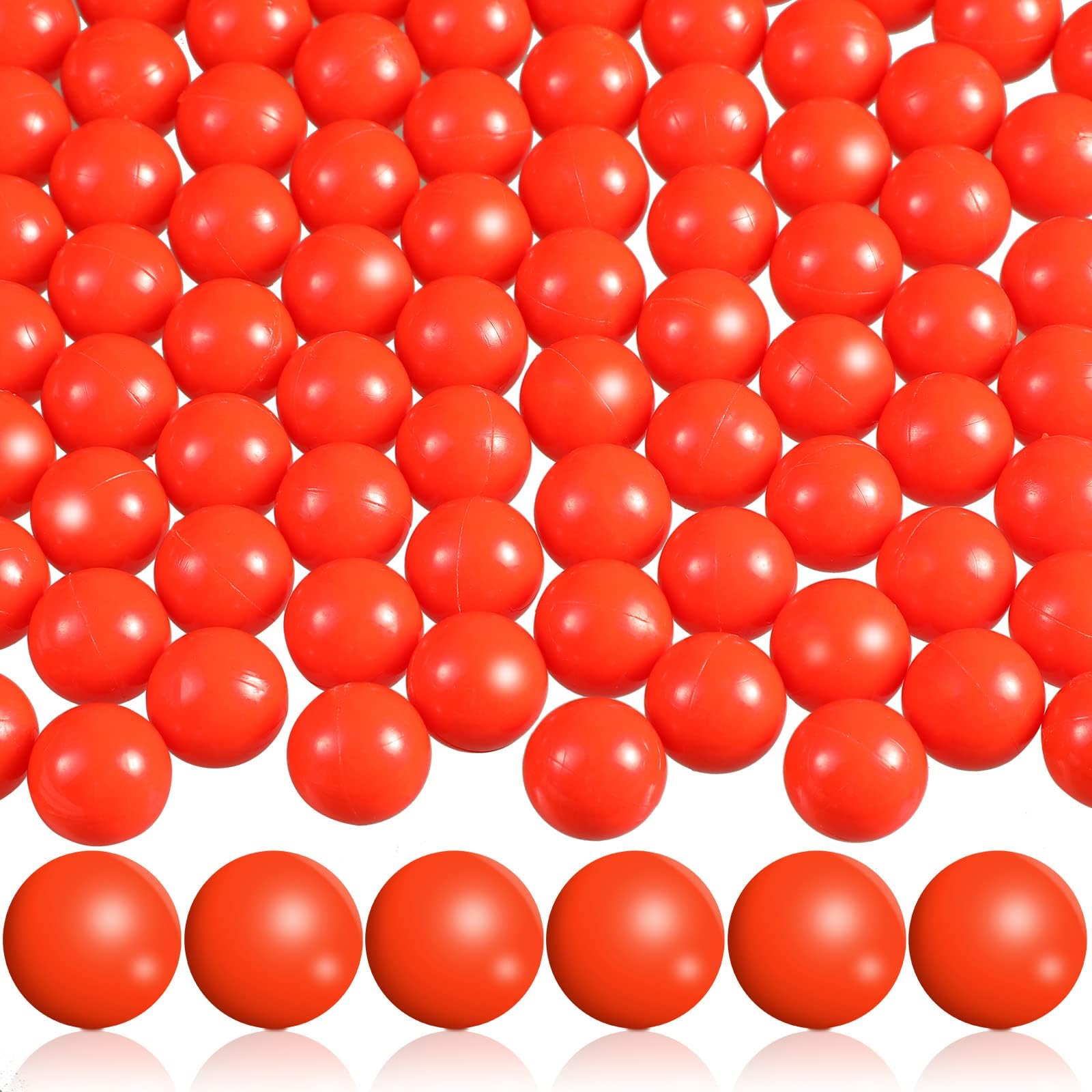 Civaner 150 Pieces 68 Cal Paintballs Solid Balls 68 Breaker Balls Hard Nylon Paintball for Shooting Training Practice (Orange)