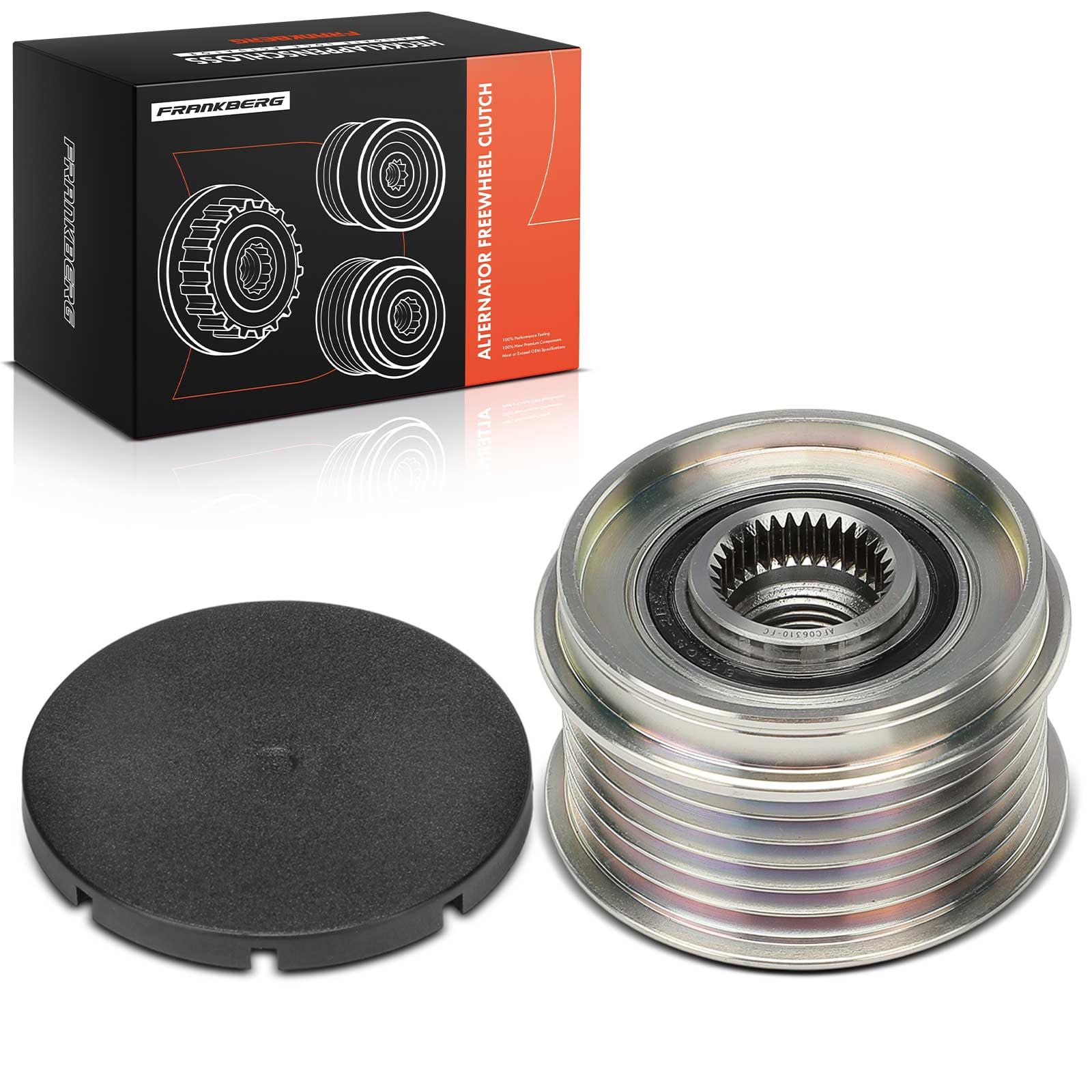 Frankberg Puleggia a Ruota Libera Puleggia del generatore Con 6 Scanalature Compatibile con Corsa C X01 1.0L-1.4L Serie 3 Cabriolet E93 325d 330d 3.0L Replace# 535006310