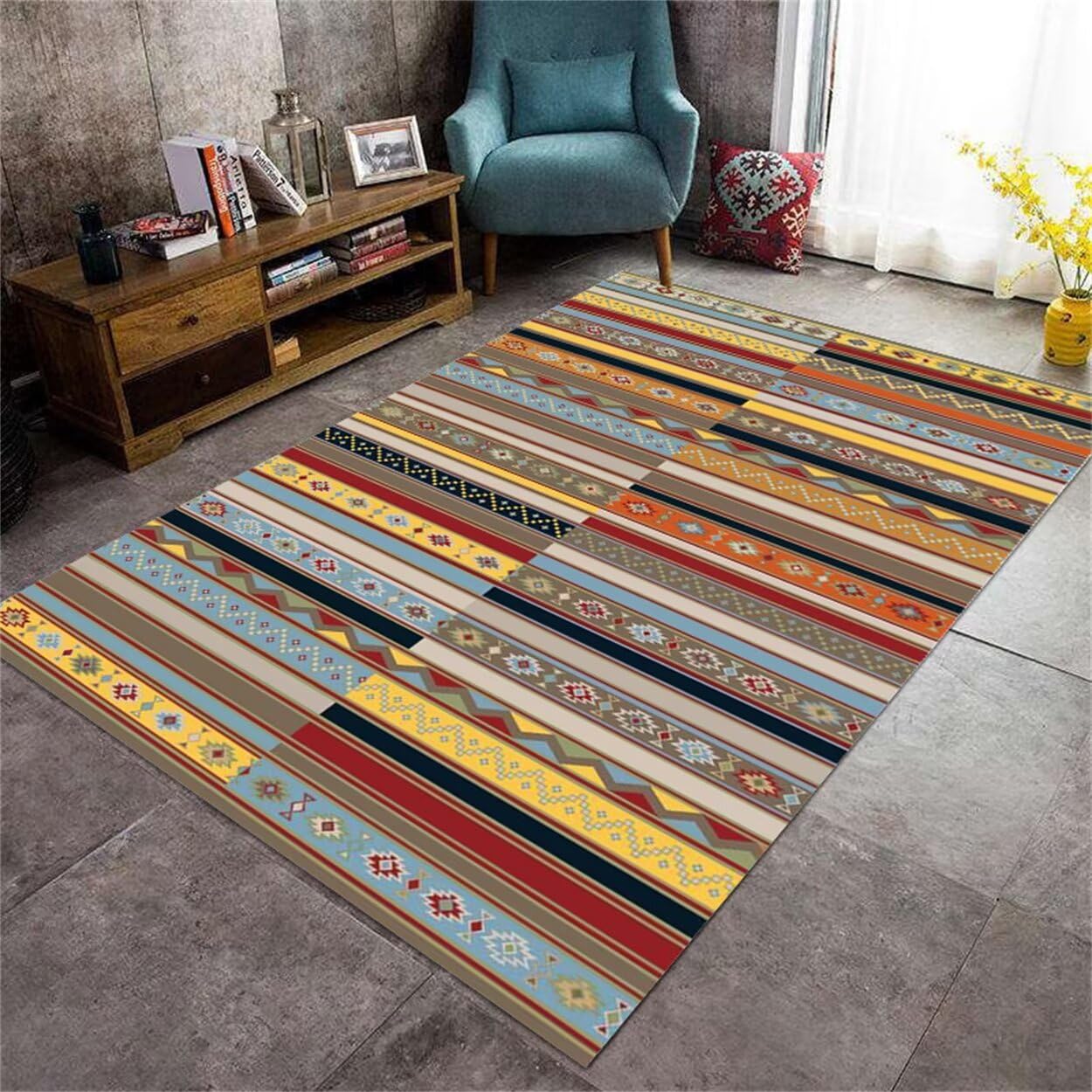 GX-YJX Rug Stop Slip Hall Rug Living Room Bedroom Color Area Carpet Blur Home Decor Washable Small Bedroom Rug Beach Rug 200X300CM