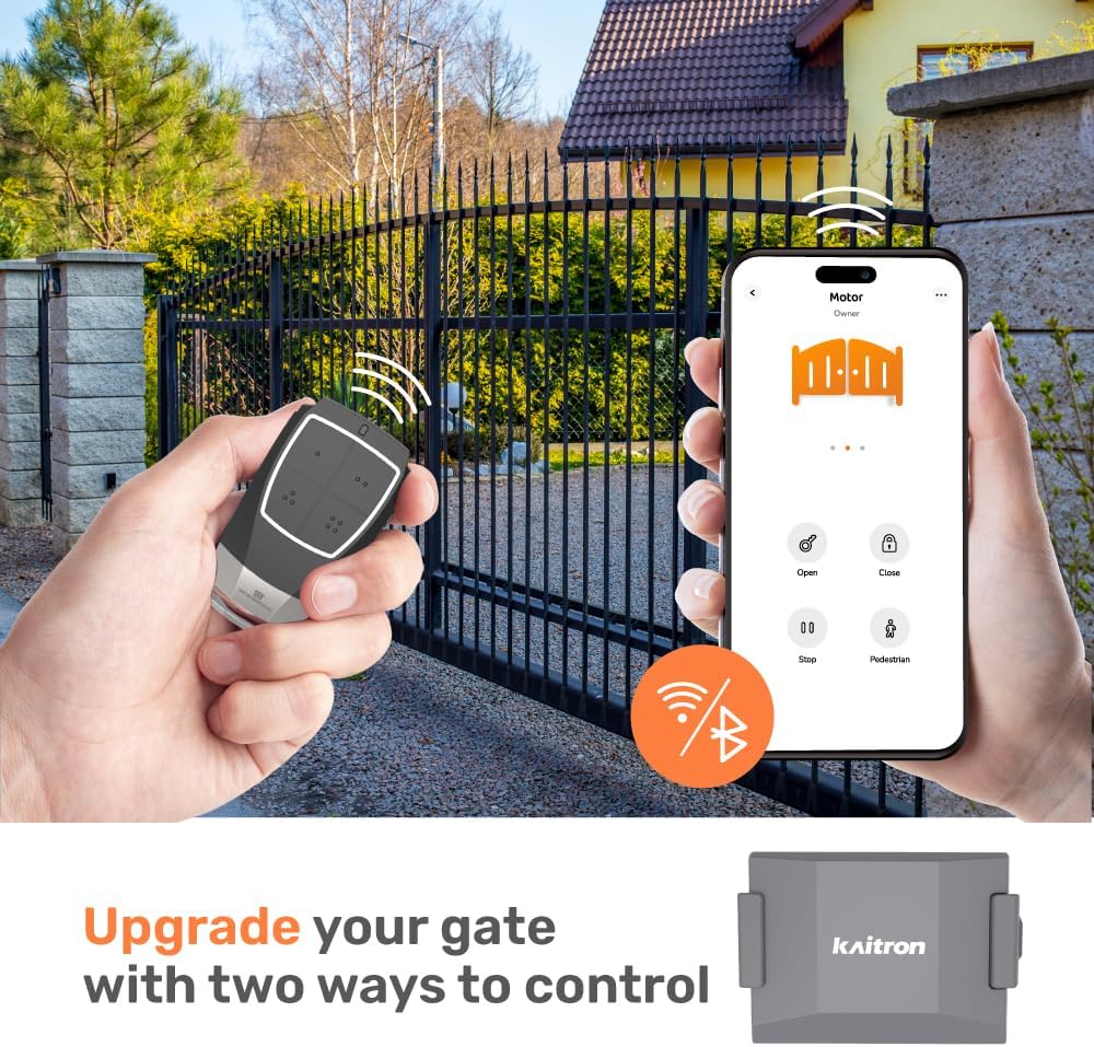 TMT ChowBOX, IP56 Waterproof AIoT Remote Control Box for Gate Openers, Remote by WiFi, Bluetooth & Ethernet Line, Upgrade Gate Openers to Automatic Gate Openers with Complete Kit (App Compatible)