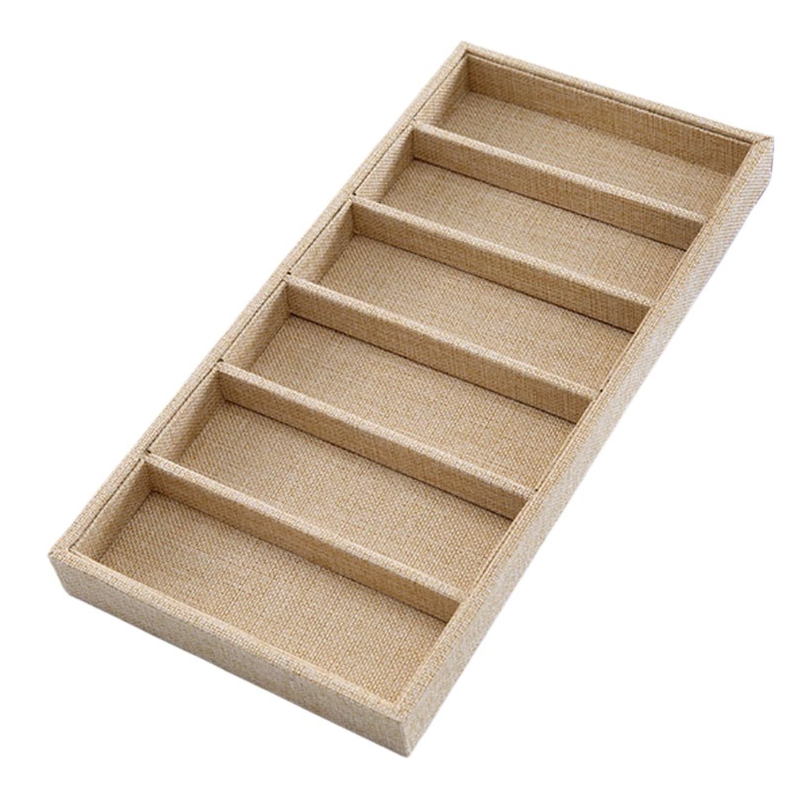 Sonnenbrillen-Organizer-Tablett aus Samt und Leinen