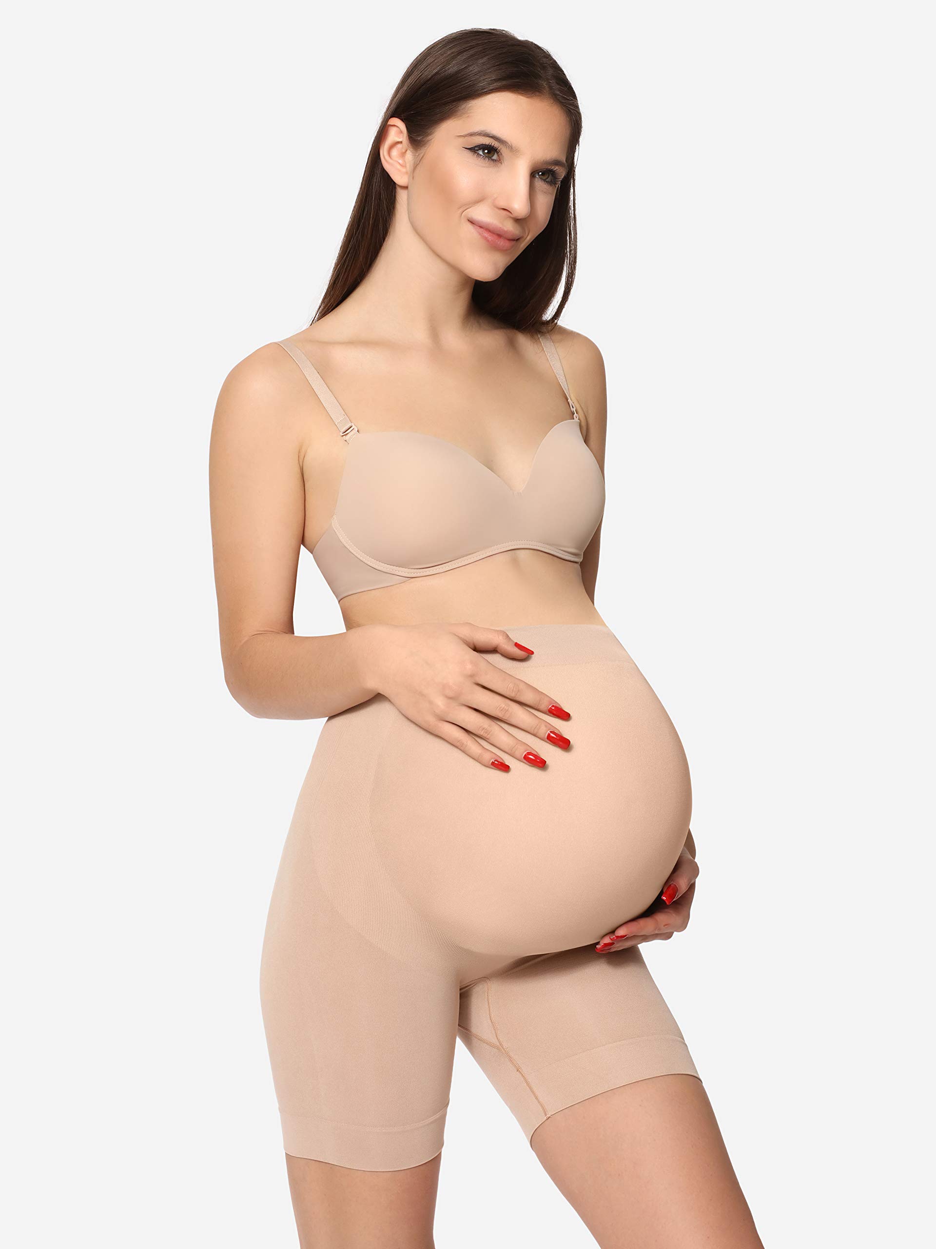 Be Mammy Maternity Shorts for Women High Waist No Side Seams Lingerie Pregnancy Maternity Clothes 06 15 - 5