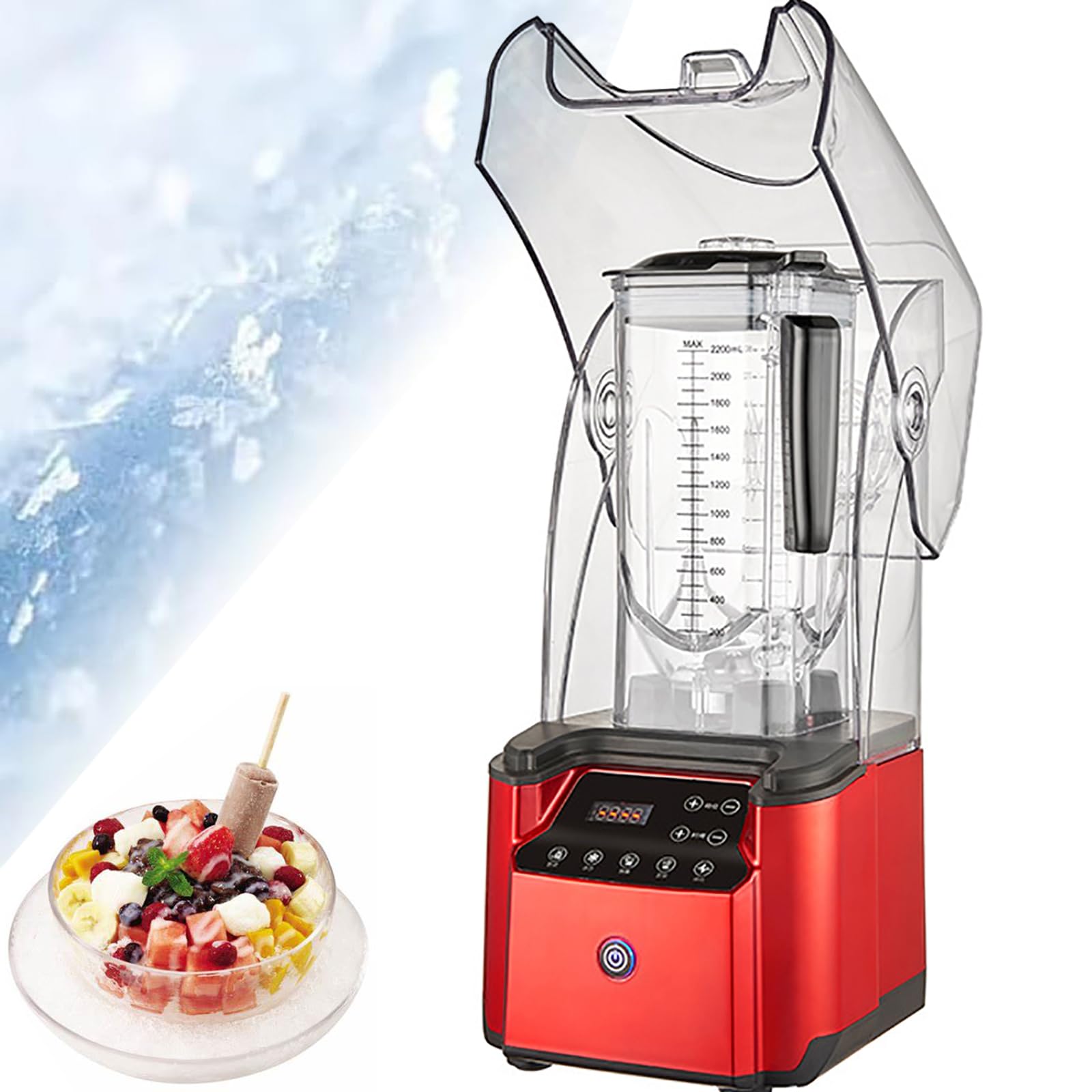 Amazon.com: 2200W Soundproof Cover Blender, 2.2L Smoothies Blender