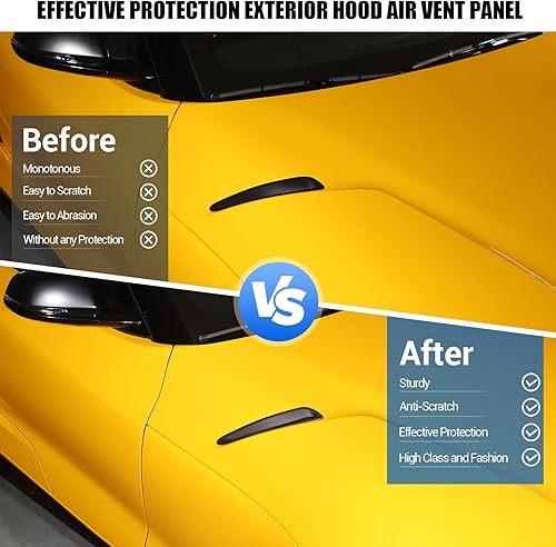 Miniatura 16 de Cubierta de fibra de carbono real para cubierta de ventilación de aire para Toyota Supra GR A90 A91 MK5 2019-2025, calcomanía de moldeo de Negro