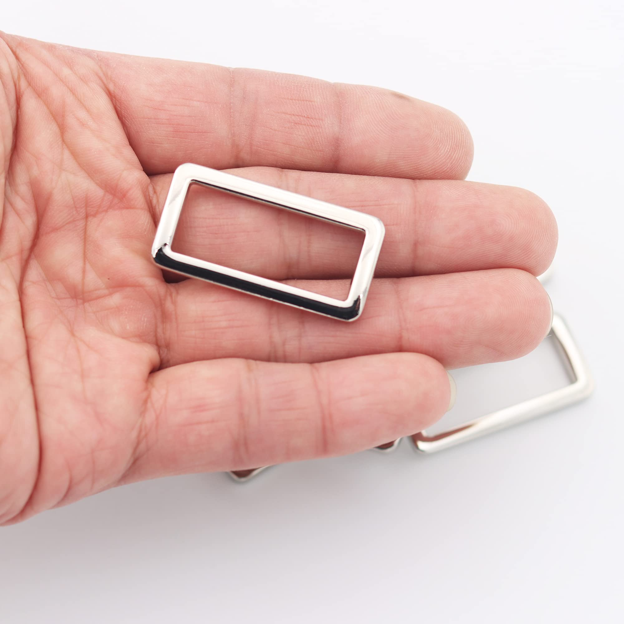 Amazon.com: JWBIZ 8 Pcs Metal Flat Rectangle Rings Buckle 