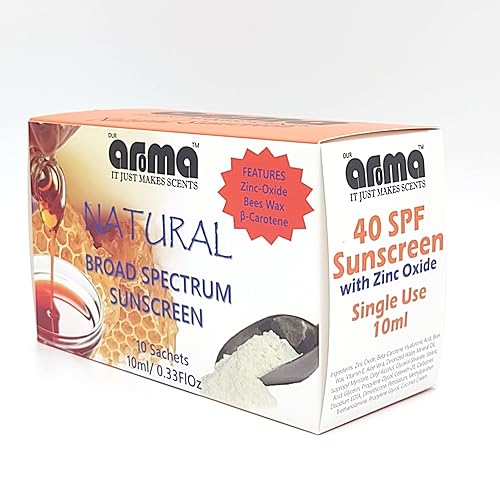 Miniatura 5 de Our Aroma Loción de protección solar original con betacaroteno, amplio espectro SPF 40-10 bolsitas de un solo uso