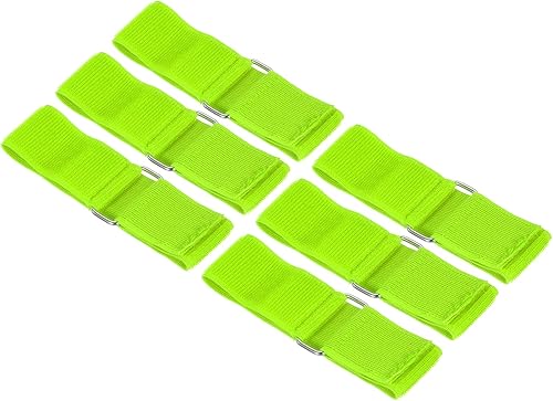 PATIKIL Bandas de carreras de 3 patas, paquete de 6 corbatas elásticas de nailon para fiestas de cumpleaños al aire libre, campo, día, carnaval,