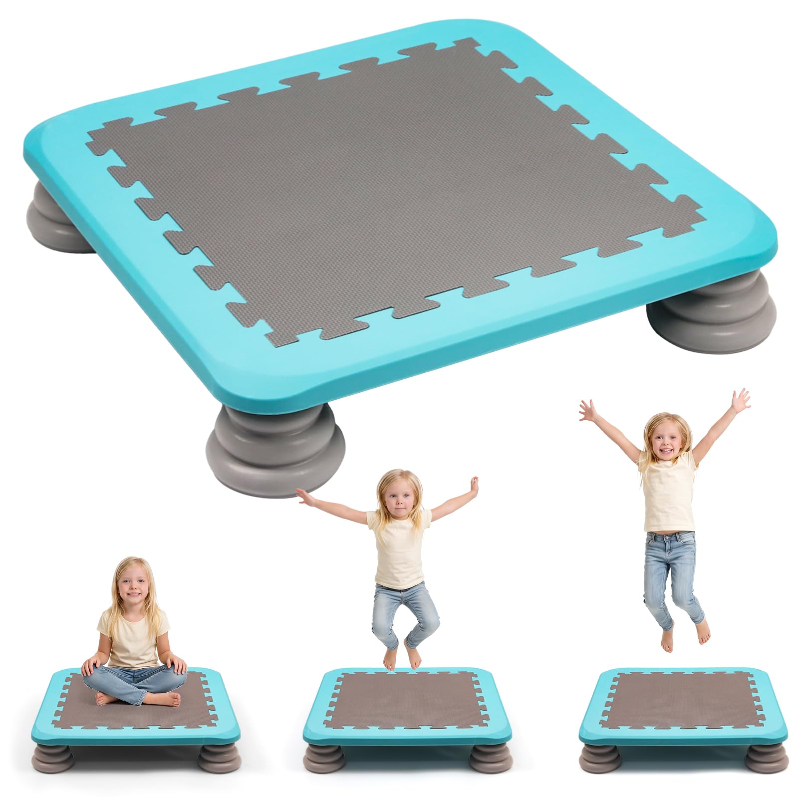 Mini Trampoline for Kids, 25 Inch Toddler Trampoline Bounce Board Indoor
