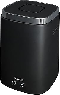 [山善] 加湿器 加熱式 スチーム式 上から給水 (最大加湿 500ml) (タンク容量 2.4L) (木造~8.5畳 / プレハブ洋室~14畳) 卓上 小型 寝室 ブラック KS-J242(B)