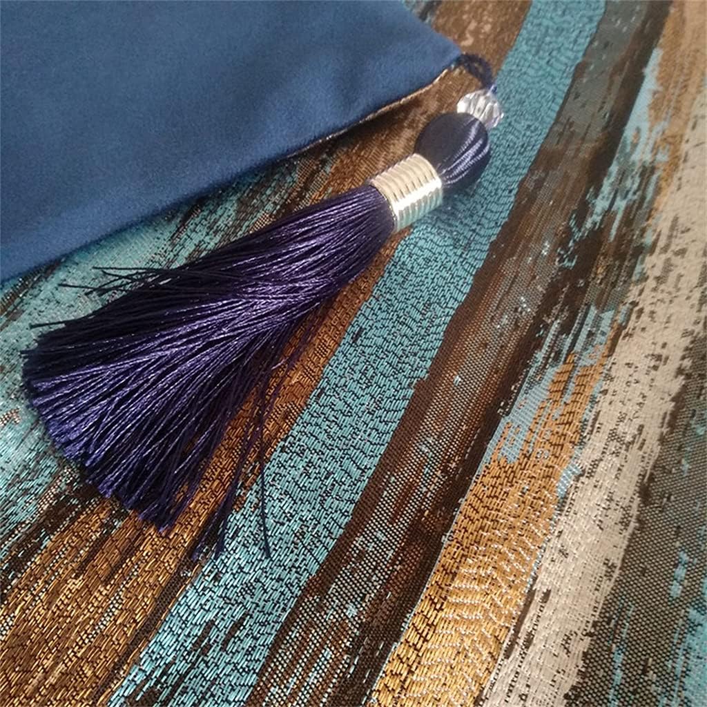 Color Straight High-Precision Table Runner European-Style Dining Table and Coffee Table American Bed Towel Soft Fabric (Color : Blue) (Gold )