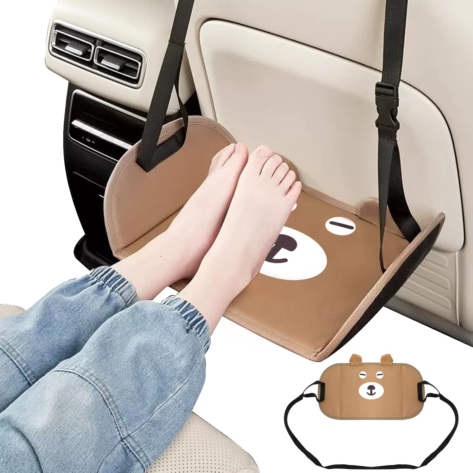 Reposapiés para niños, soporte de pie ajustable, accesorios de viaje para aviones y coches, útiles aparatos aeroplanos para hacer viajes de larga distancia, fácil y cómodo