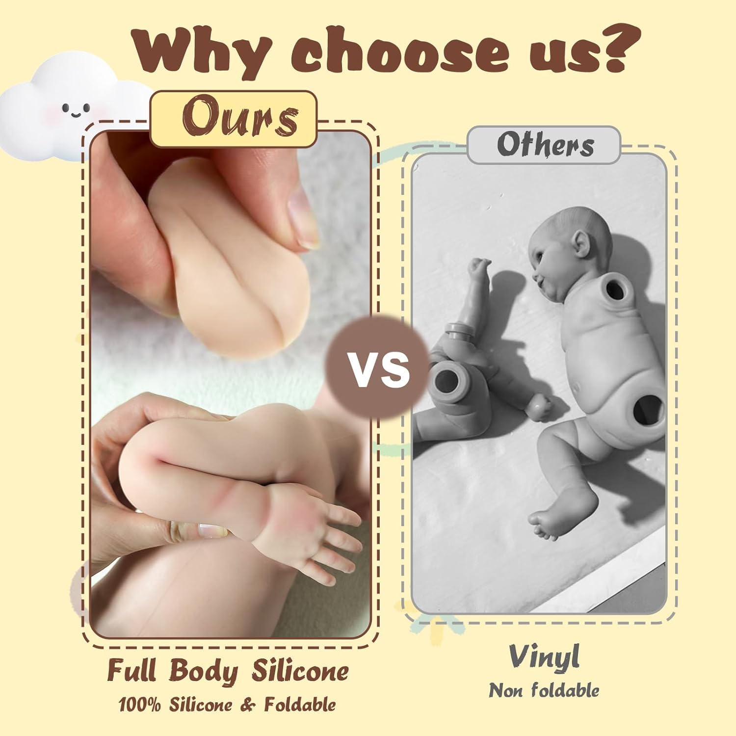 Full Silicone Reborn Baby Dolls-20in Realistic Newborn Anatomically Correct Girl with Realistic Blood Vessels and Skin，Silicone Full Body Lifelike Baby，for Collectors & 3+Kids,with Gift Box
