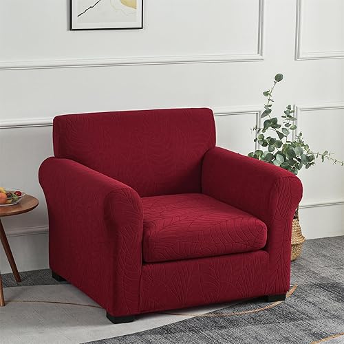Miniatura 2 de Eco-Ancheng Fundas de sofá, fundas elásticas para sofá, fundas de sofá de 2 piezas, fundas de sofá de jacquard para sillón, fundas de sofá