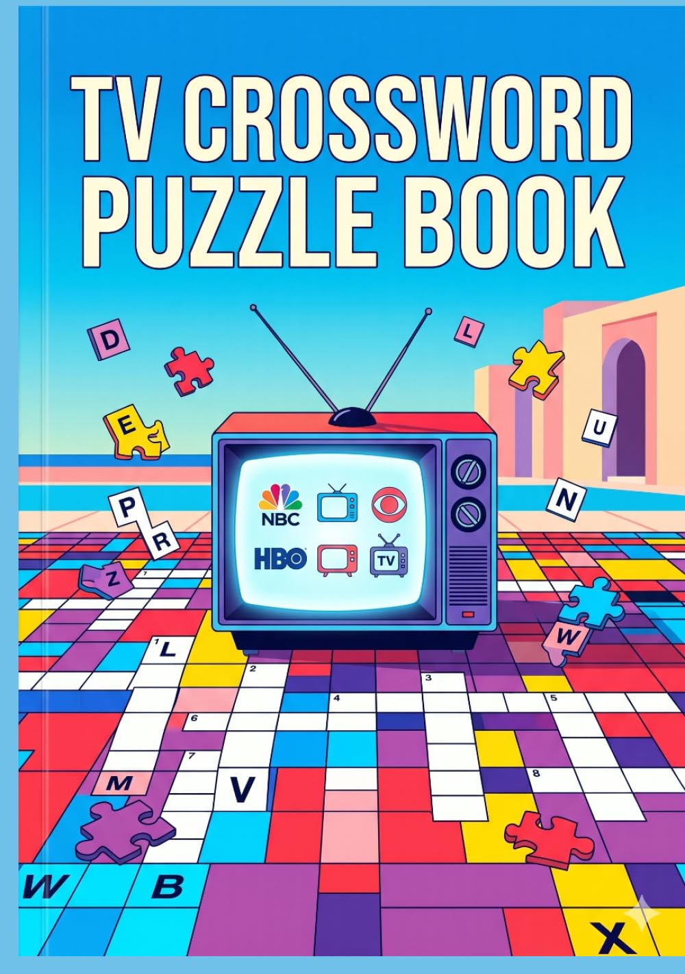 TV Crossword Puzzle Book: Large Print TV-Themed Crossword Puzzles for Adults & Seniors
