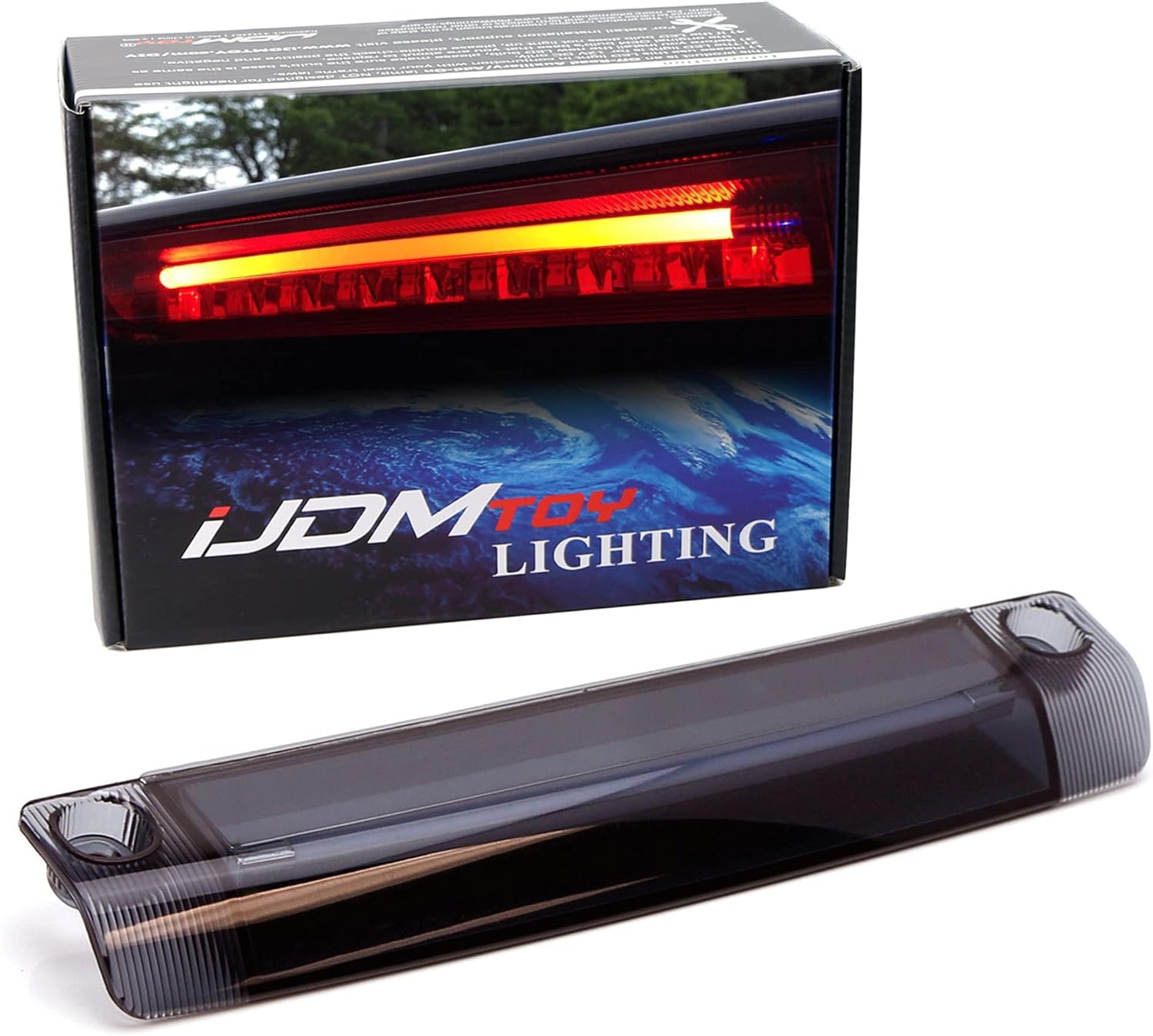iJDMTOY Smoked Dark Lens 9LED 3rd Brake Light Assy