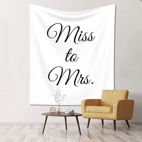 Vista 46 de Telón de fondo de Miss to Mrs Sign, Miss to Mrs Sign, Miss to Mrs Tapestry, Miss to Mrs Banner, Future Mrs Backdrop, telón de fondo para despedida