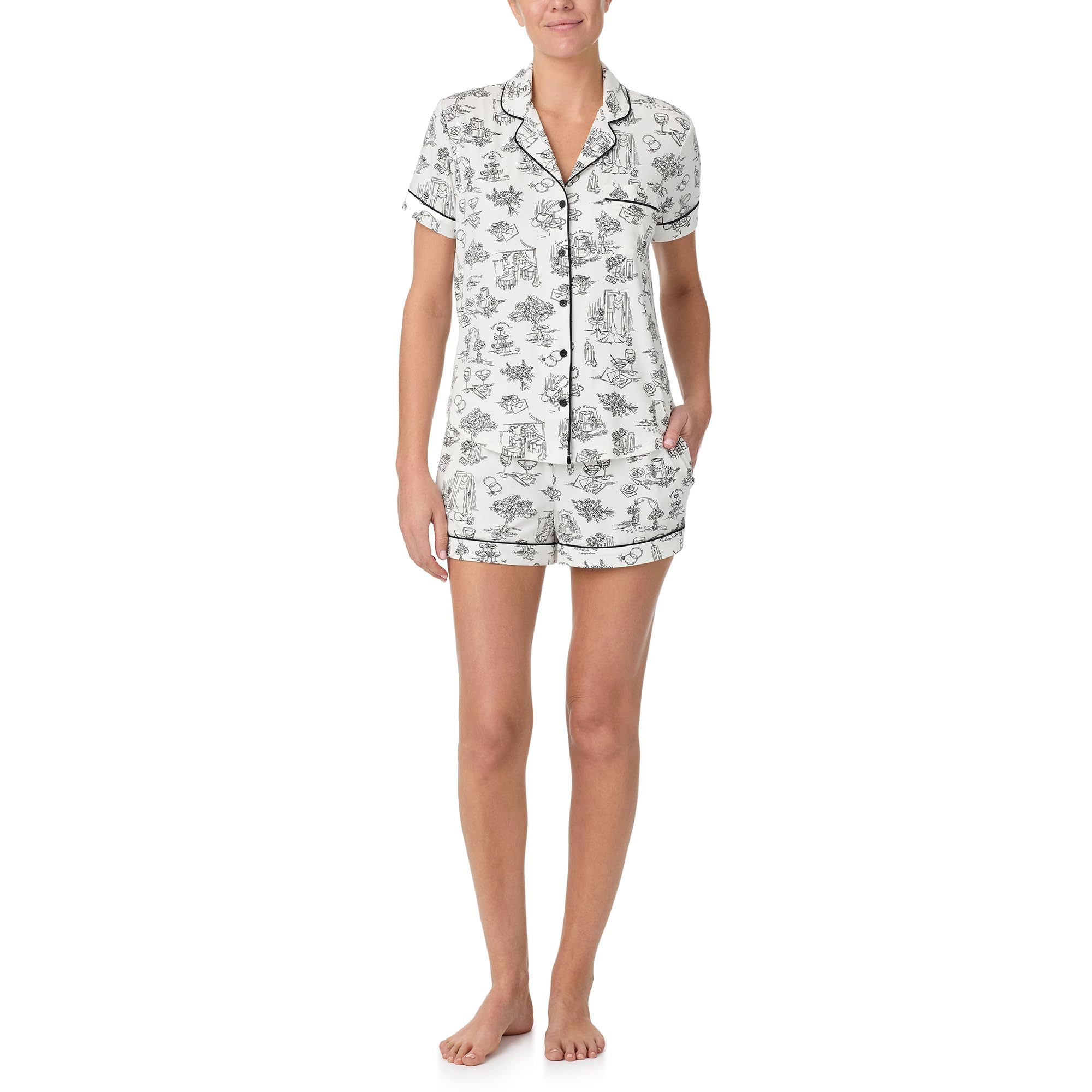 kate spade new york Short Sleeve Boxer PJ Set