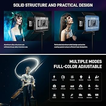 GVM RGB LED Video Light with Lighting Kits, 680RS 50W Led