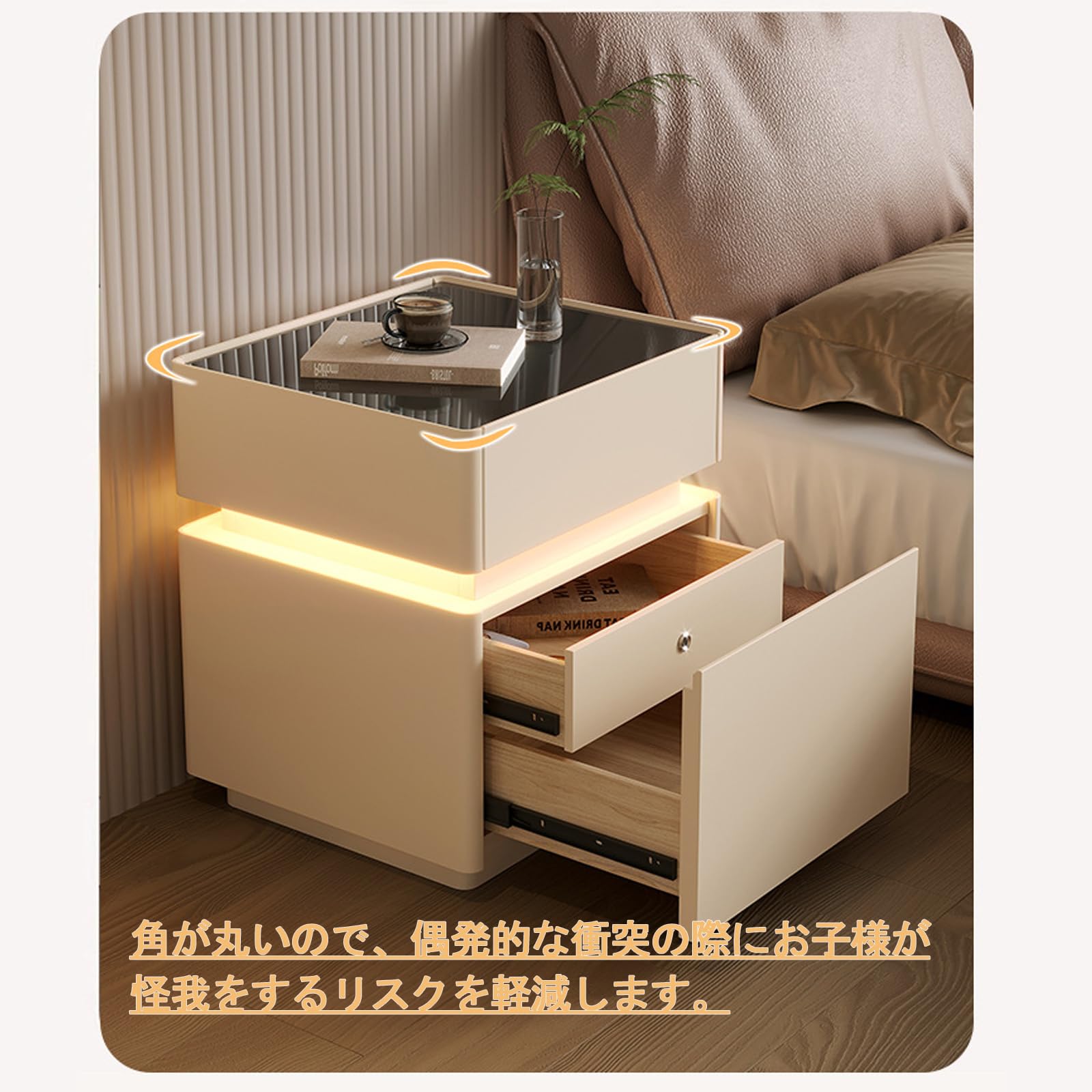 サイドテーブル ナイト シンプル スタイリッシュで実用的 Amazon.co.jp: [SAQIANRE] ベッドサイドテーブル ナイトテーブル 照明