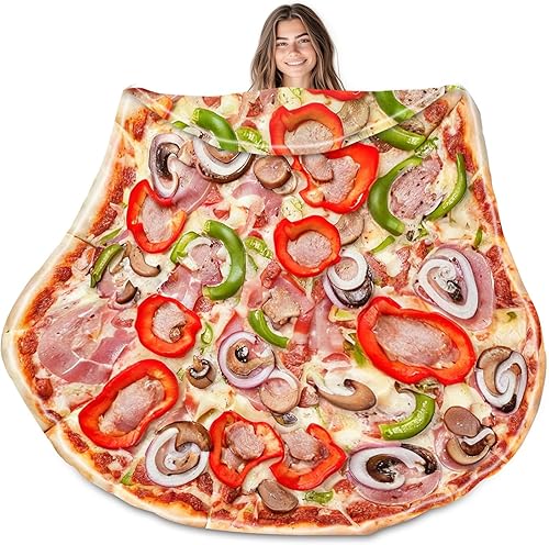 Colorful Star  Manta de tortilla ultra realista, divertida manta de pizza para adultos niños y bebés, mascotas  manta de taco de franela para cama,