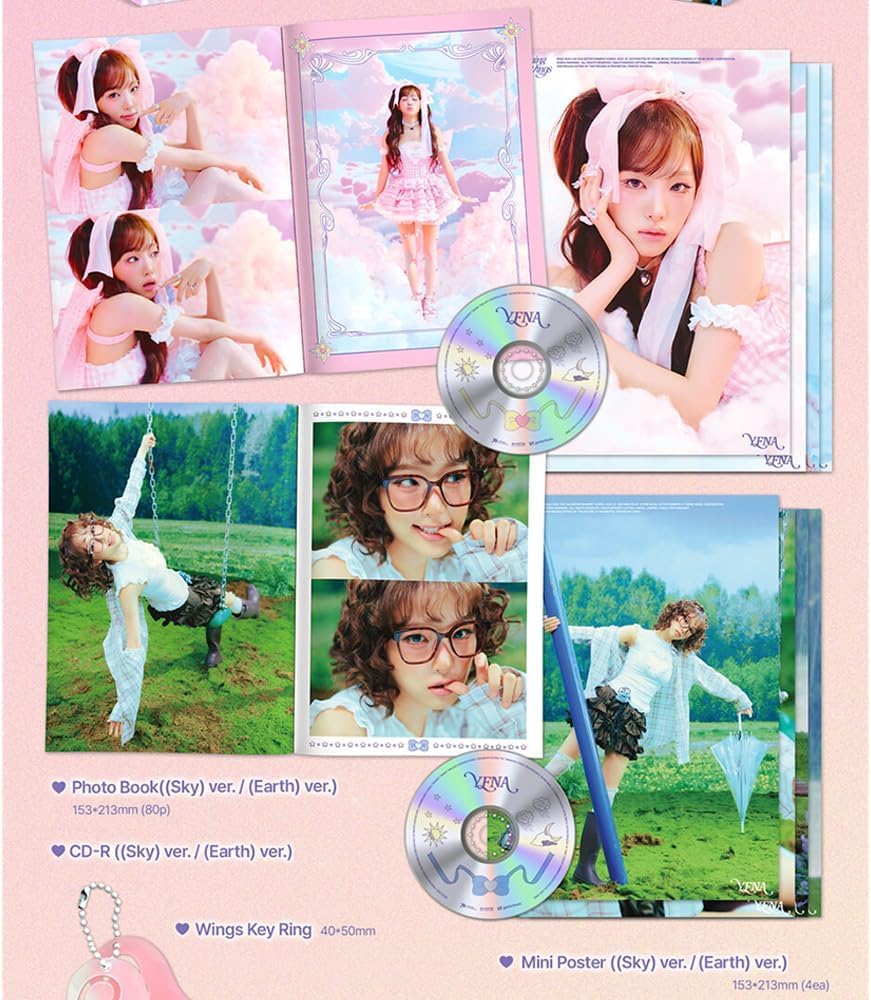 Yena - [BLOOMING WINGS] 4th mini album (zestaw 2 szt.) + dodatkowe karty fotograficzne