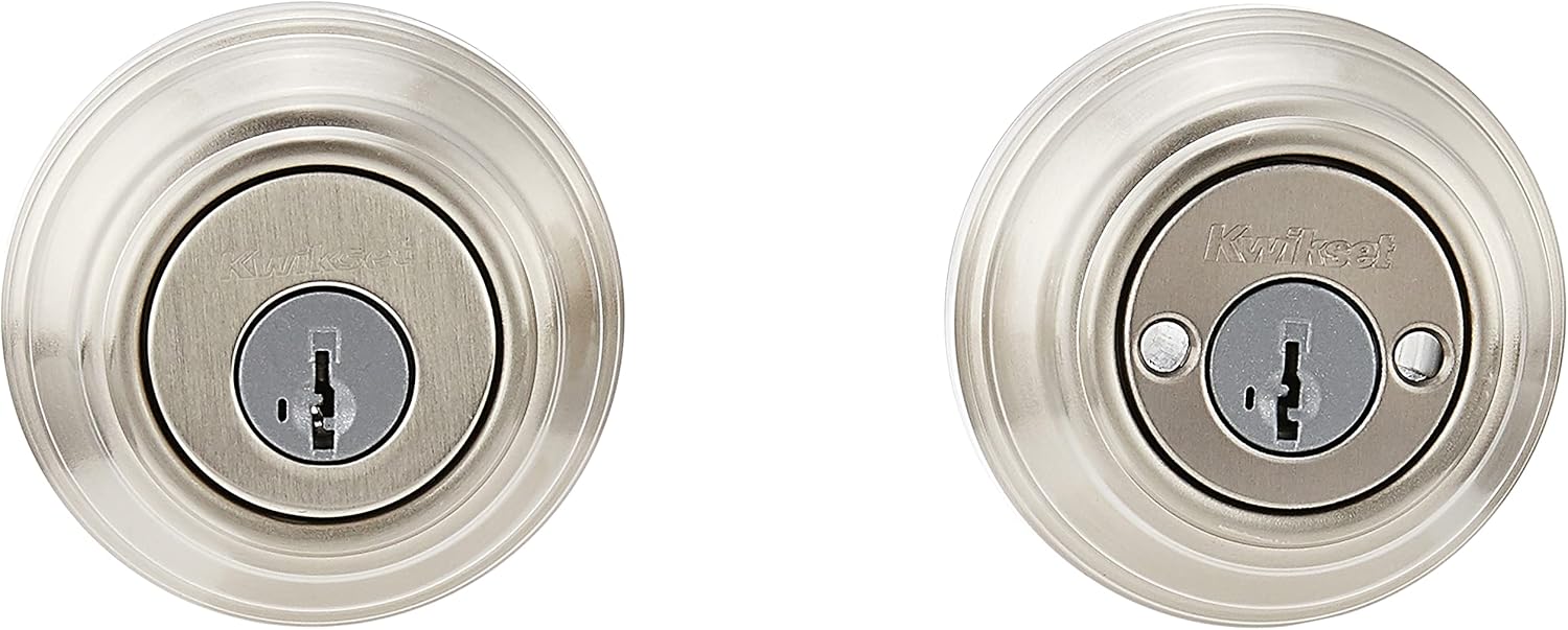 Kwikset 985 Double Cylinder Deadbolt featuring SmartKey® in Satin Nickel