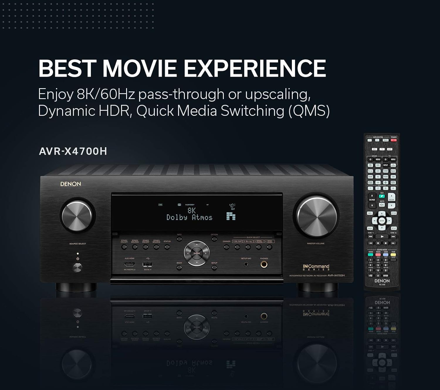 Buy Denon AVRX4700H 8K Ultra HD 9.2 Channel (125 Watt X 9) AV Receiver