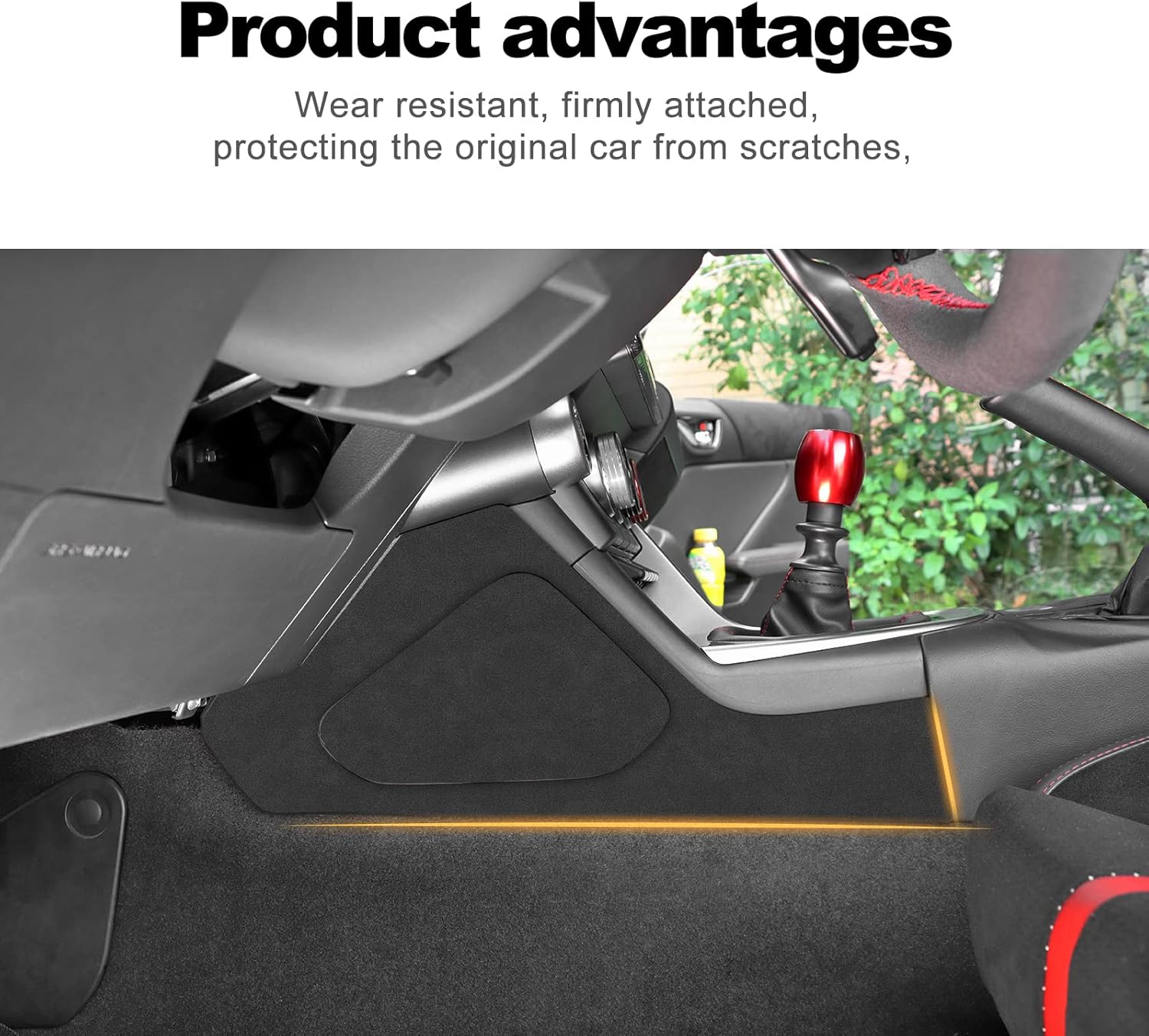 KUNGKIC for Toyota GR86 Subaru BRZ 2021 2022 2023 2024 2025 Center Console Side Panel Cover 9002 Color Italian Suede Sticker Protector Interior Accessories